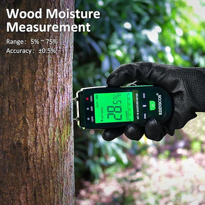RDINSCOS Moisture Meter for Firewood Digital Wood Moisture Tester Firewood and - Image 2