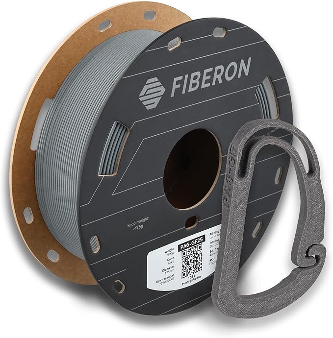 Polymaker Fiberon PA6-GF Glass Fiber Nylon Filament 1.75mm Grey 0.5kg, Fiberon by Polymaker