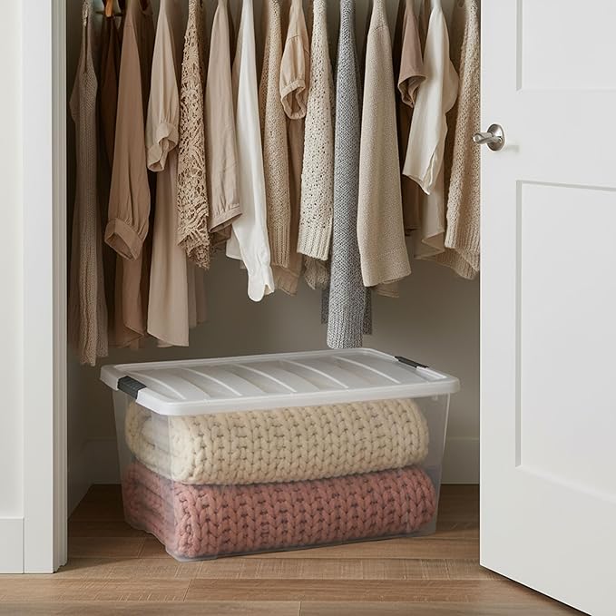 IRIS USA 94 Qt Stackable Plastic Storage Bins - Image 7