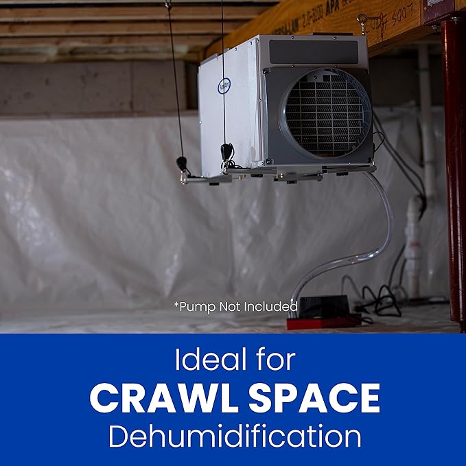 AprilAire E070 Pro 70-Pint Crawl Space Dehumidifier + Model 76 Wall Mount - Image 13