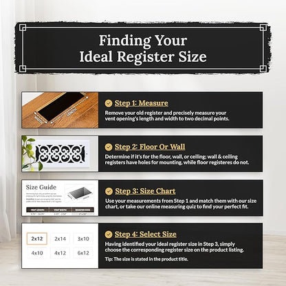 Decor Grates PL212-BLK 10 2-Inch by 12-Inch Plastic Floor Register - Image 3