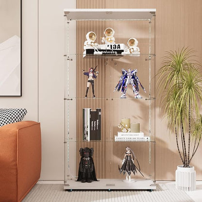 Yoluckea 4-Tier Glass Display Cabinet - Image 7