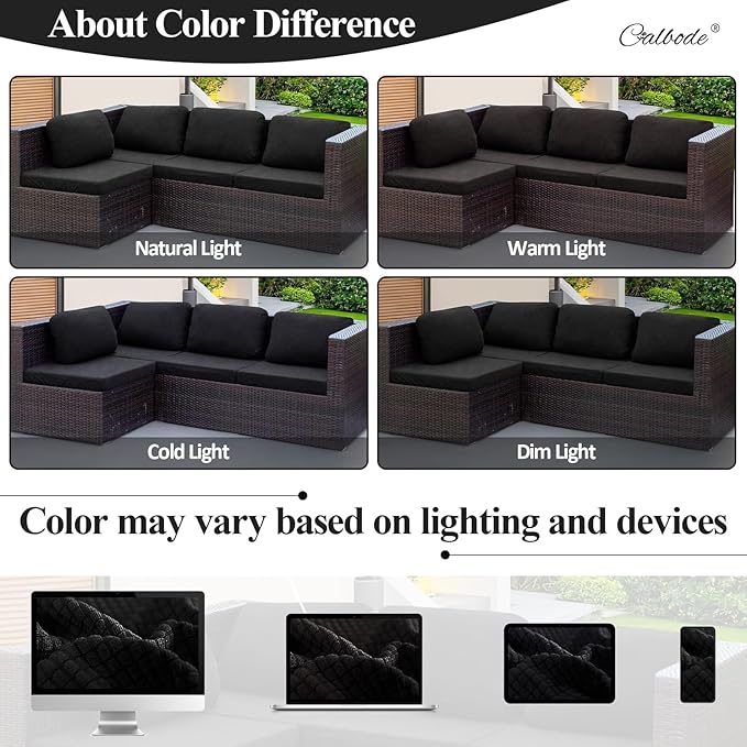 12Pcs Outdoor Stretch Cushion Covers, Waterproof Outdoor Chair Cushion Covers - Image 5