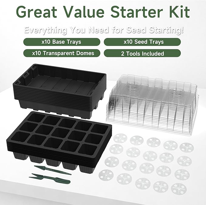 Gardzen 10-Pack Seed Starter Kits, Reusable Plant Germination Trays - Image 6