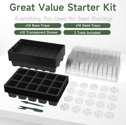 Gardzen 10-Pack Seed Starter Kits, Reusable Plant Germination Trays - Image 6