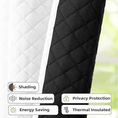 DriftAway Soundproof Thermal Insulated Quilted Curtain Liners - Image 2