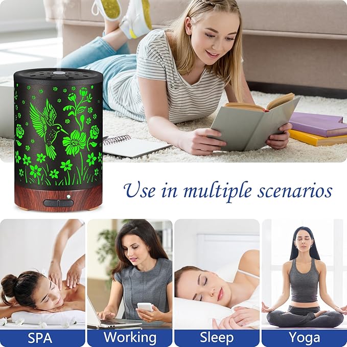 Essential Oil Diffuser- Aromatherapy Diffuser with7 Colors Light and Auto-Off - Image 6