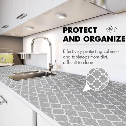 Viseeko Shelf and Drawer Liner for Kitchen Cabinet, Non-Adhesive Cabinet Liners - Image 3