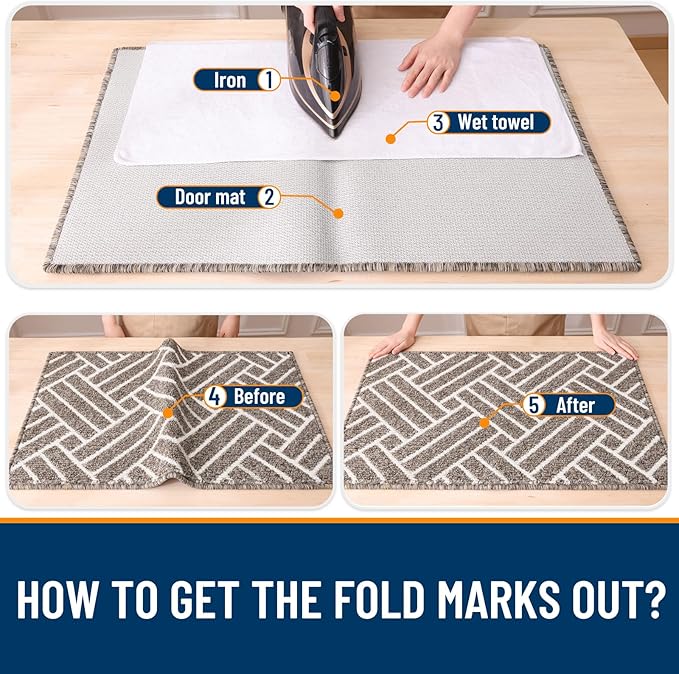 OLANLY Indoor Door Mat, 32x20 Inch, Dirt Resistant and Absorbent, Non-Slip - Image 8