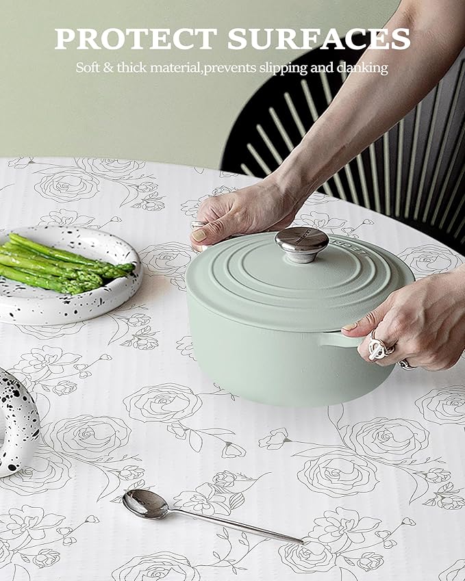 Floral Shelf Drawer Liner for Kitchen Cabinets Non-Adhesive Shelf Liner Paper - Image 3