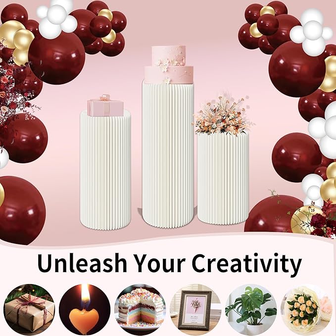 Cylinder Stands for Party Roman Pillar Stand Flower Cake Pedestal Stands for - Image 5