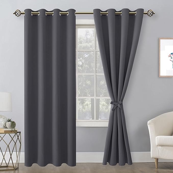 Hiasan Blackout Curtains for Bedroom, 52 x 84 Inches Long - Image 2