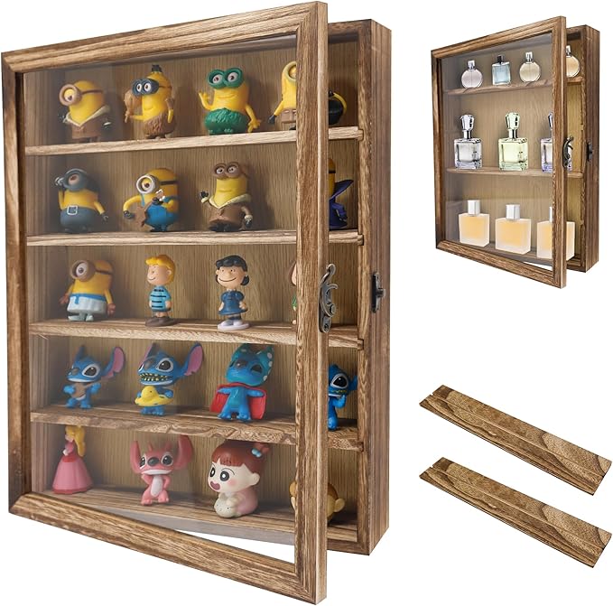 11x14 Shadow Box Frame with Removable Shelves, Collectible Display Shelves Case by Unknown