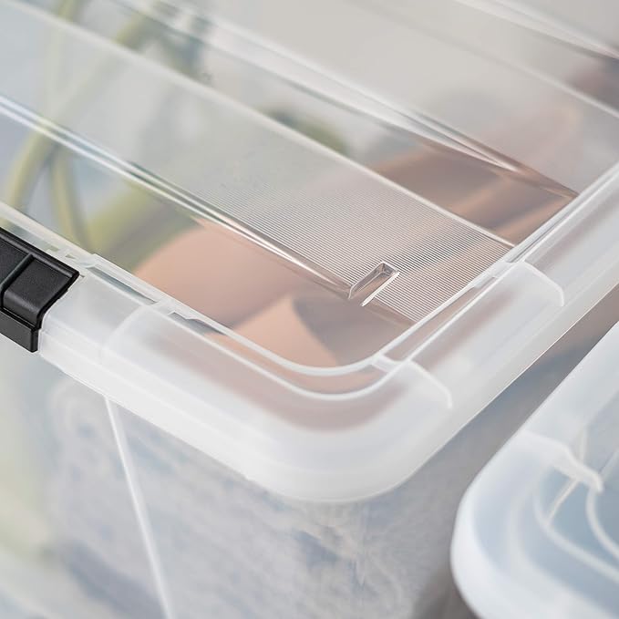 IRIS USA 72 Qt Stackable Plastic Storage Bins - Image 9