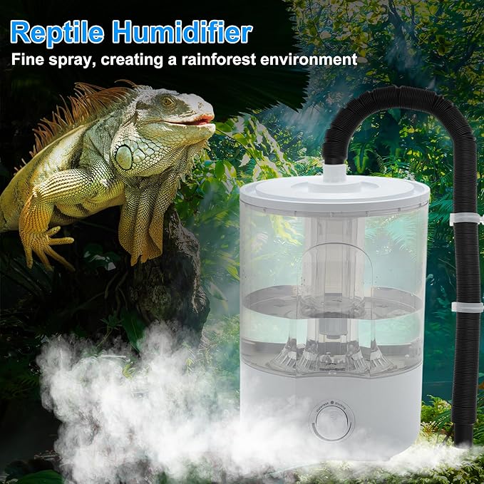 Reptile Fogger, 4L Top Fill Adjustable Mister Tank, Reptile Humidifier - Image 2