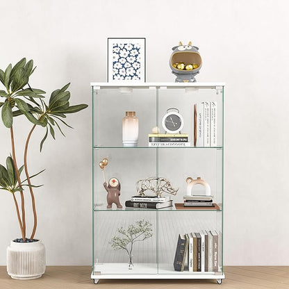 Yoluckea 3-Tier Glass Display Cabinet - Image 9