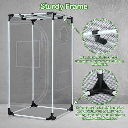 24"x24"x55" Grow Tent for Indoor Plants 600D Mylar Hydroponic High Reflective - Image 7