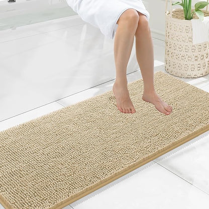 Smiry Luxury Chenille Bathroom Rugs 59x20, Extra Soft and Absorbent Shaggy Bath by Smiry