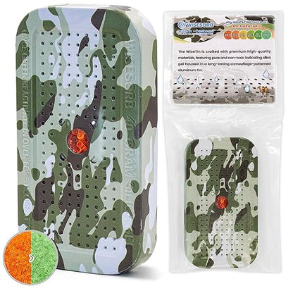 40 Gram Gun Safe Dehumidifier Camouflage, Rechargeable Desiccant Canister by Wisesorb