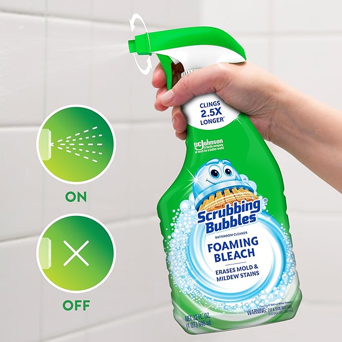 Scrubbing Bubbles Foaming Bleach Bathroom and Shower Cleaner Disinfectant Spray - Image 2
