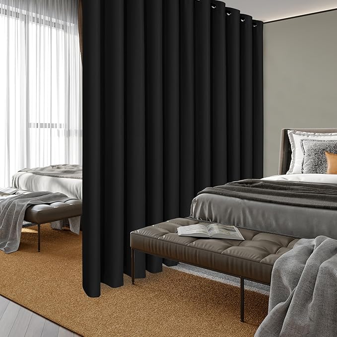 Hiasan Patio Sliding Door Blackout Curtains-12.5ft Wide x 8ft Tall, Grommet - Image 7