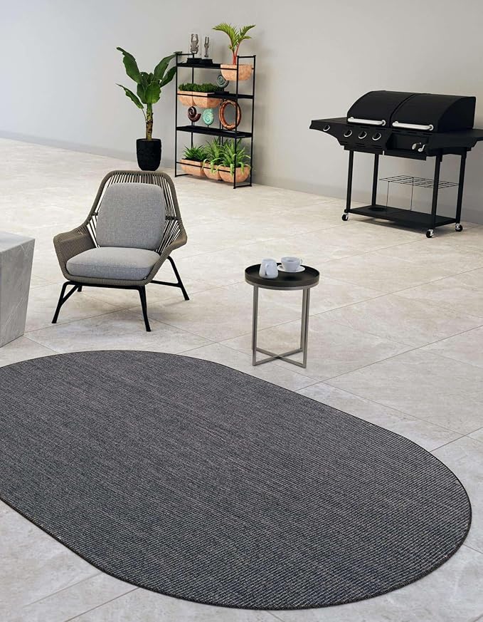 Unique Loom Outdoor Solid Collection Area Rug - Image 4