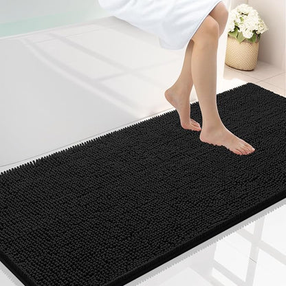 Smiry Luxury Chenille Bathroom Rugs 59x24, Extra Soft and Absorbent Shaggy Bath by Smiry