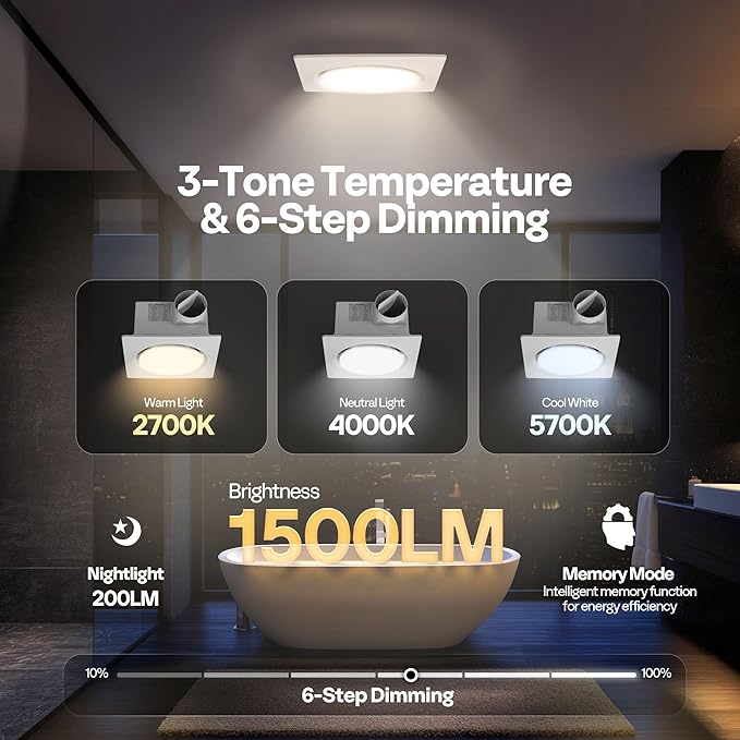 VIVOHOME Autoflow Bathroom Exhaust Fan - Image 4