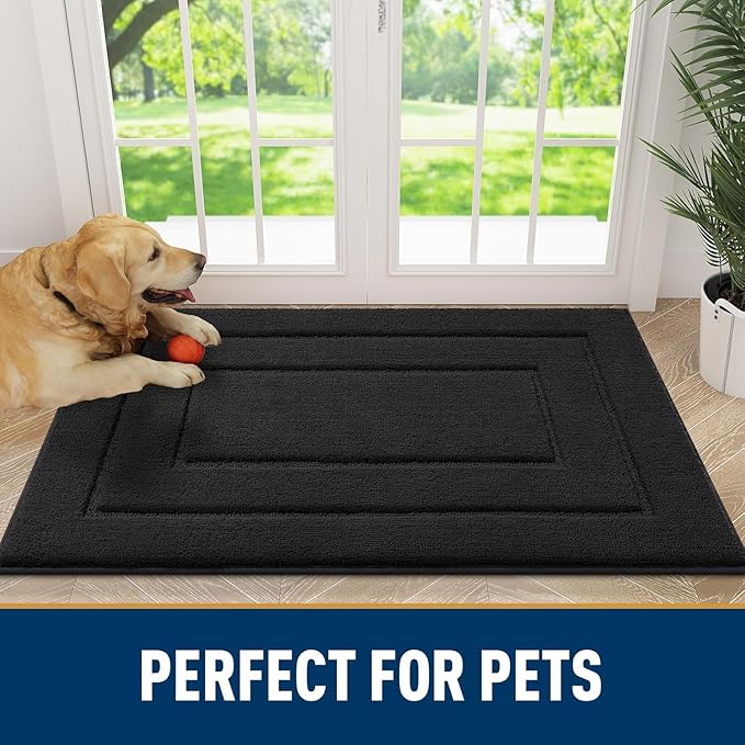 Smiry Dog Door Mat for Muddy Paws, Absorbs Moisture and Dirt, Low-Profile - Image 7