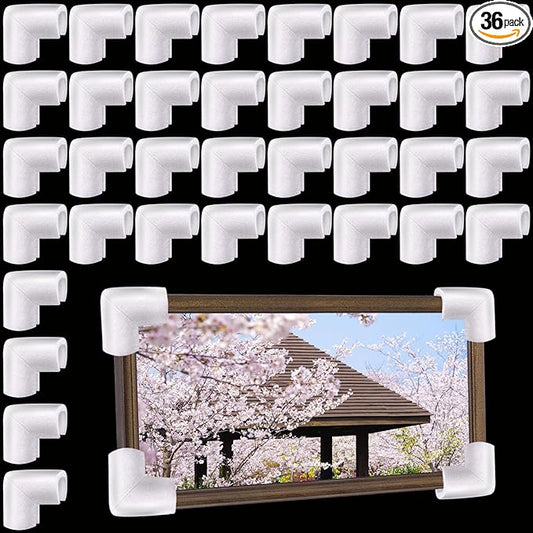 36 Pcs Foam Corner Protectors for Shipping, L-Shaped Edge Guards for TV Moving by Pwbarwq