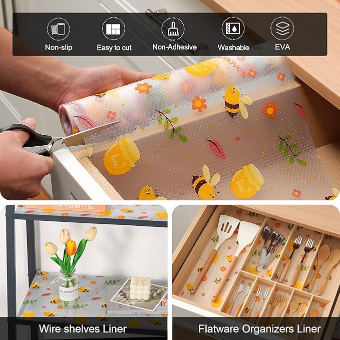 Cooyes Shelf Liner – Non-Slip Cabinet & Drawer Liner - Image 4