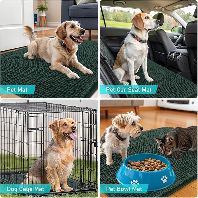 OLANLY Dog Door Mat for Muddy Paws 48x30, Absorbs Moisture and Dirt, Absorbent - Image 7