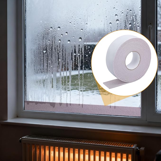 moonoom 2 Roll 16.4 Ft x 2'' Window Condensation Absorber Strip, Thick Window - Image 7