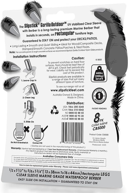 Slipstick GorillaOutdoor Berber Furniture Feet Pads - Image 6