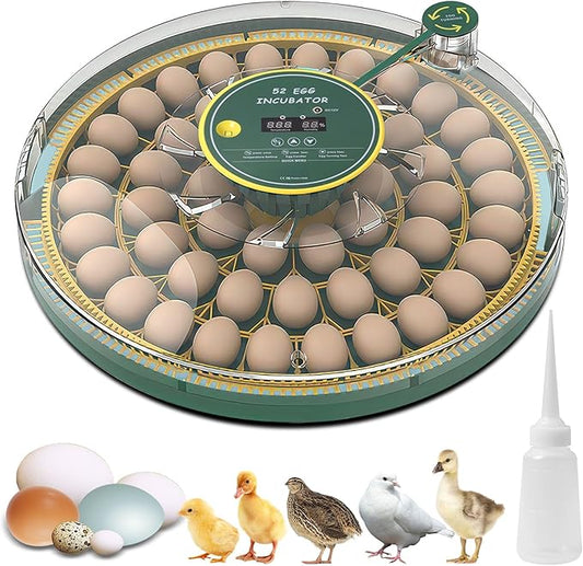 52 Egg Incubator with Automatic Egg Turning and Humidity Control, 360 Degree by Unknown