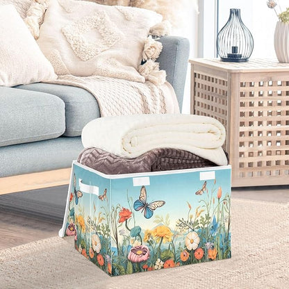 xigua Colorful Flower Pattern Storage Bins - Image 5