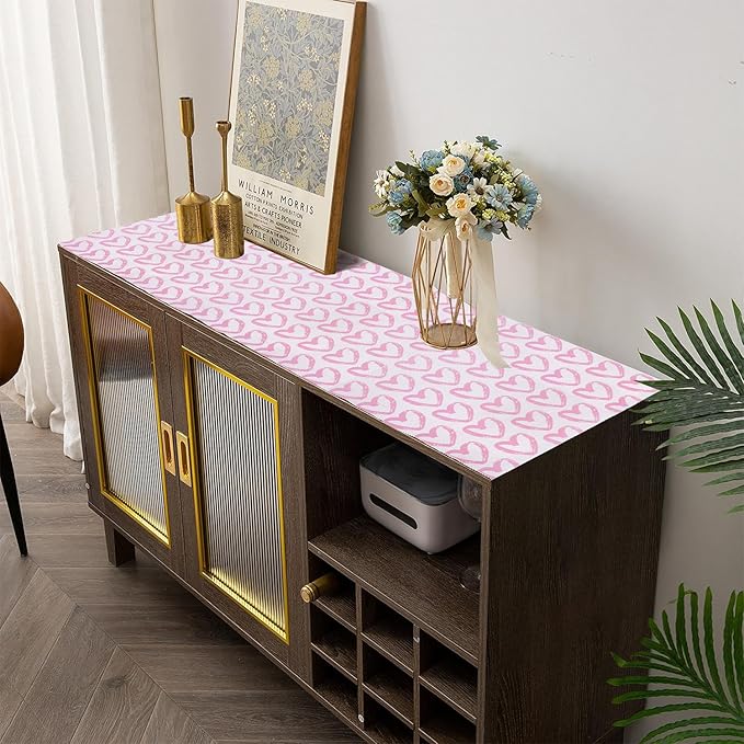 Pink Heart Drawer Liner for Cabinets, Shelf Liner Non-Adhesive and Strong - Image 8