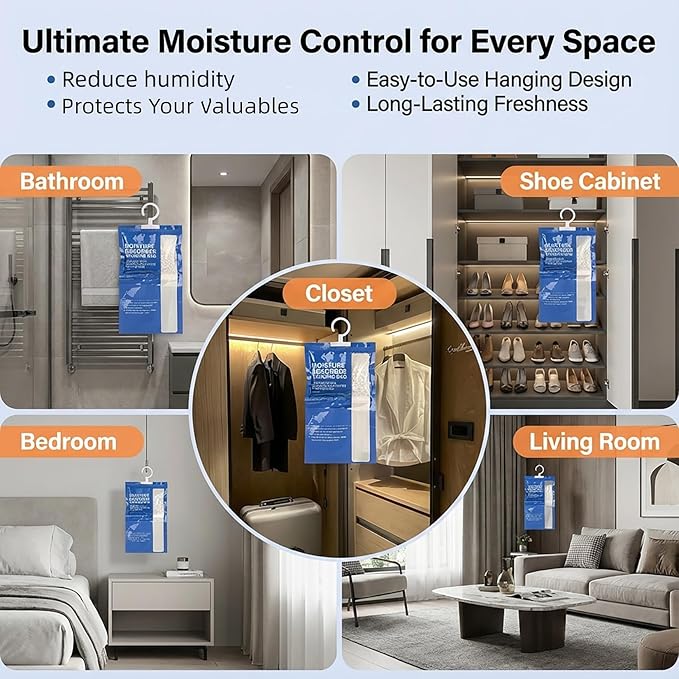 Dehumidifier Bags Hanging Moisture Absorbers – 4 Packs Dehumidifiers - Image 6