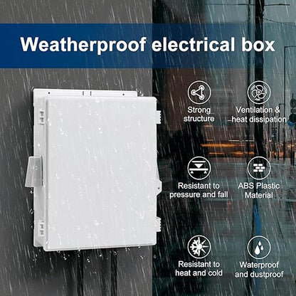Outdoor Electrical Box with Thermostat and Fan, ABS Water Resistant Enclosure - Image 4