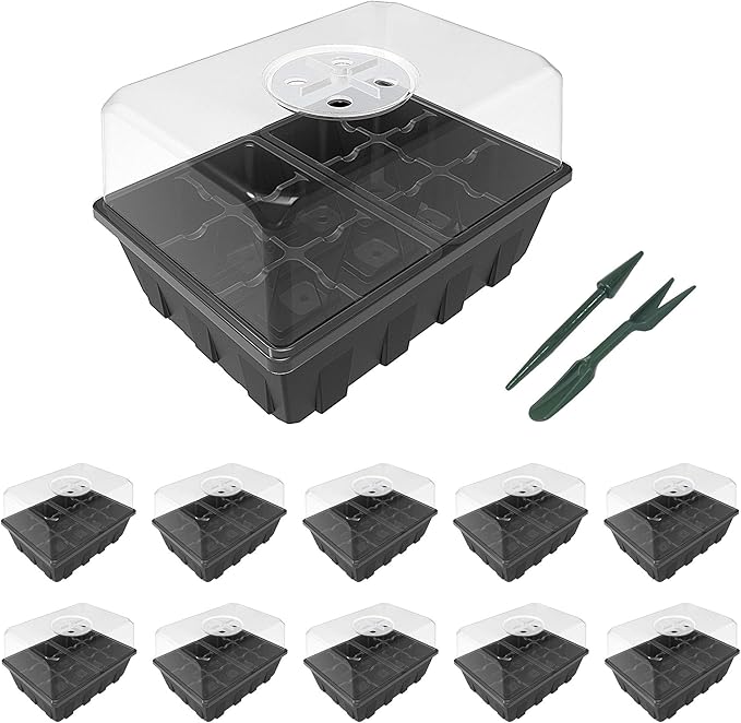 Gardzen 10 Pack Seed Starting Tray, Plant Germination Trays, Seed Starter Kit by Gardzen