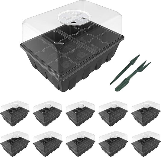 Gardzen 10 Pack Seed Starting Tray, Plant Germination Trays, Seed Starter Kit by Gardzen
