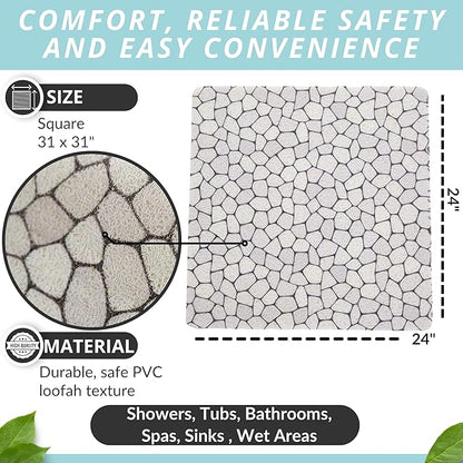 Enkosi Loofah Shower Mat Non-Slip - Image 3