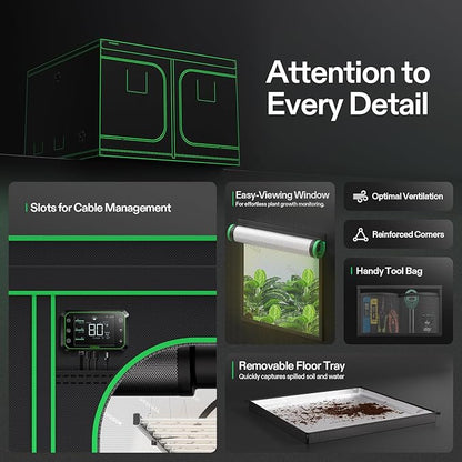 VIVOSUN S108 10x10 Grow Tent - Image 6