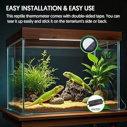 QZQ Reptile Thermometer and Humidity Gauge, LED Digital Thermometer Hydrometer - Image 5