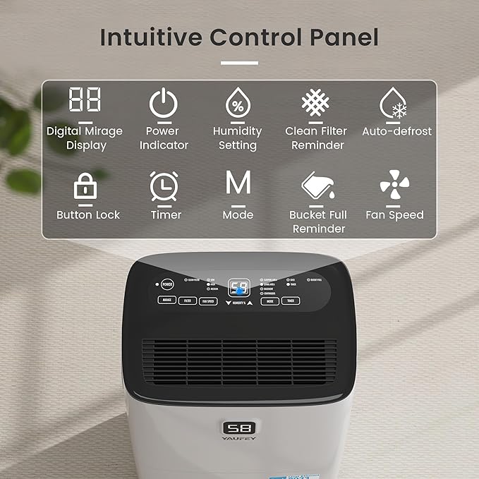Yaufey 5000 Sq. Ft. Energy Star Certified Dehumidifier, Max 80 Pints - Image 9