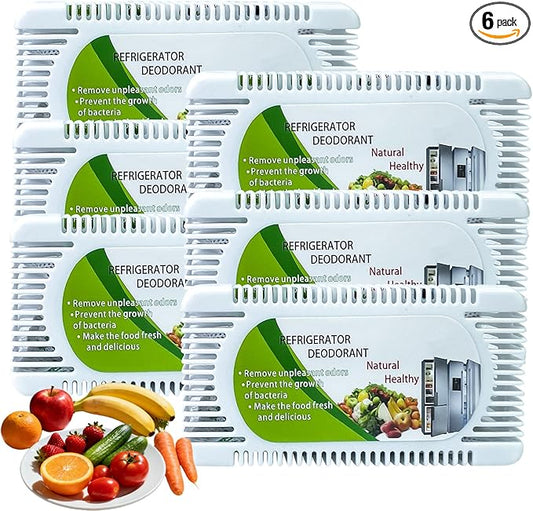6 Pack Fridge Deodorizer, Refrigerator and Freezer Deodorizer Odor Eliminator by icepac