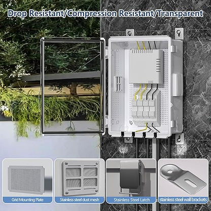 ABS Electrical Junction Box, Ventilated Design, Cable Grommets, IP65 Waterproof - Image 2