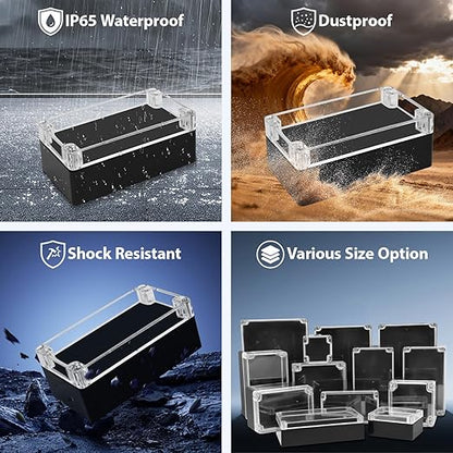 LeMotech Project Box ABS Plastic IP65 Waterproof Dustproof Electrical Junction - Image 6
