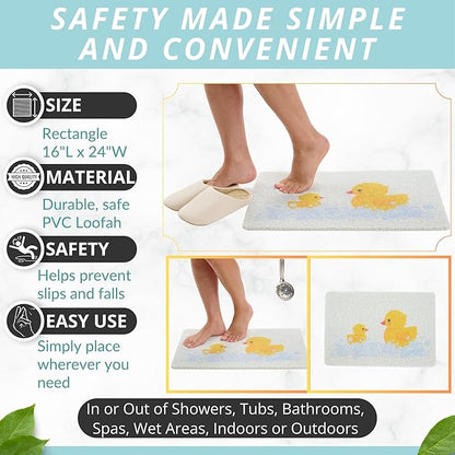 ENKOSI Loofah Non-Slip Shower and Bath Mat - Image 3
