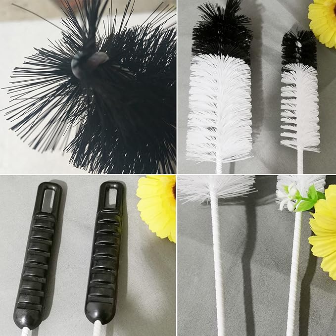 Coralpearl Bottle Brushes Thin Long Handle X 4, Utility Skinny Wire Cleaner Set - Image 4